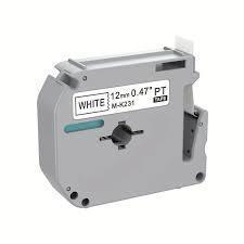 CINTA BROTHER M231 NEGRO SOBRE BLANCO, 12mm x 8m