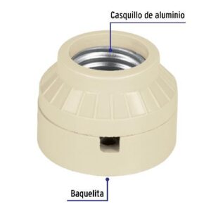 Portalámpara de baquelita, tipo anuncio, Volteck