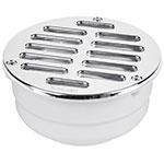 COLADERA DE ABS CON REJILLA CROMADA 5 CON TORNILLOS FOSET