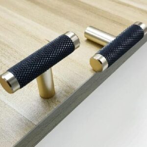 PERILLA DE ALUMINIO DORADO NEGRO